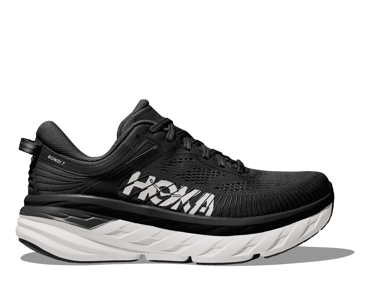 HOKA Men's Bondi 7 - BLACK / WHITE