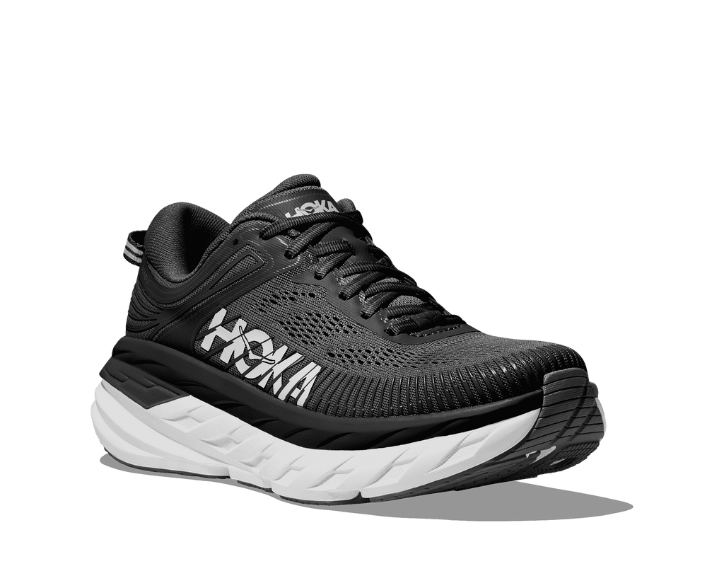 HOKA Women's Bondi 7 - BLACK / WHITE