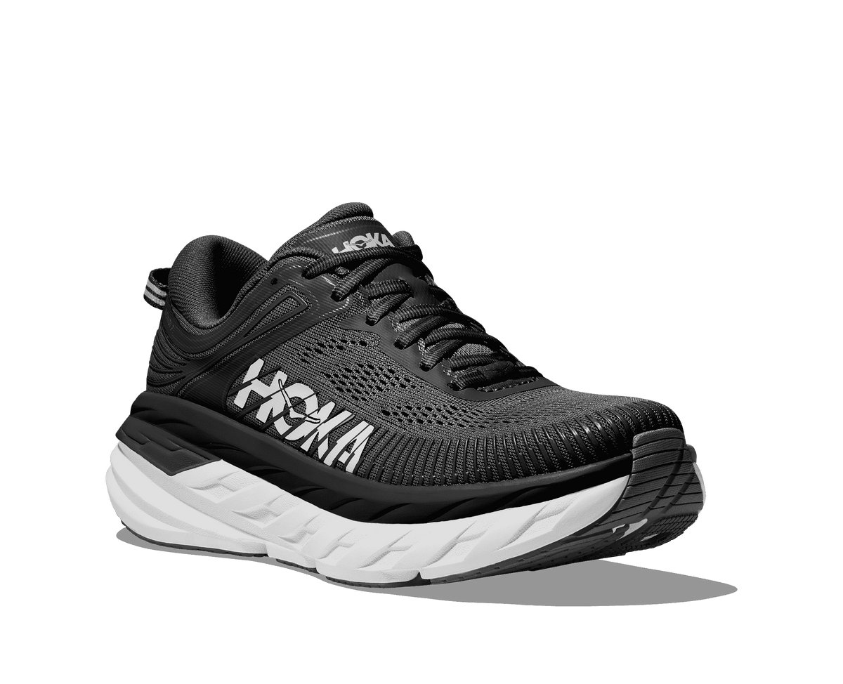 HOKA Women's Bondi 7 - BLACK / WHITE
