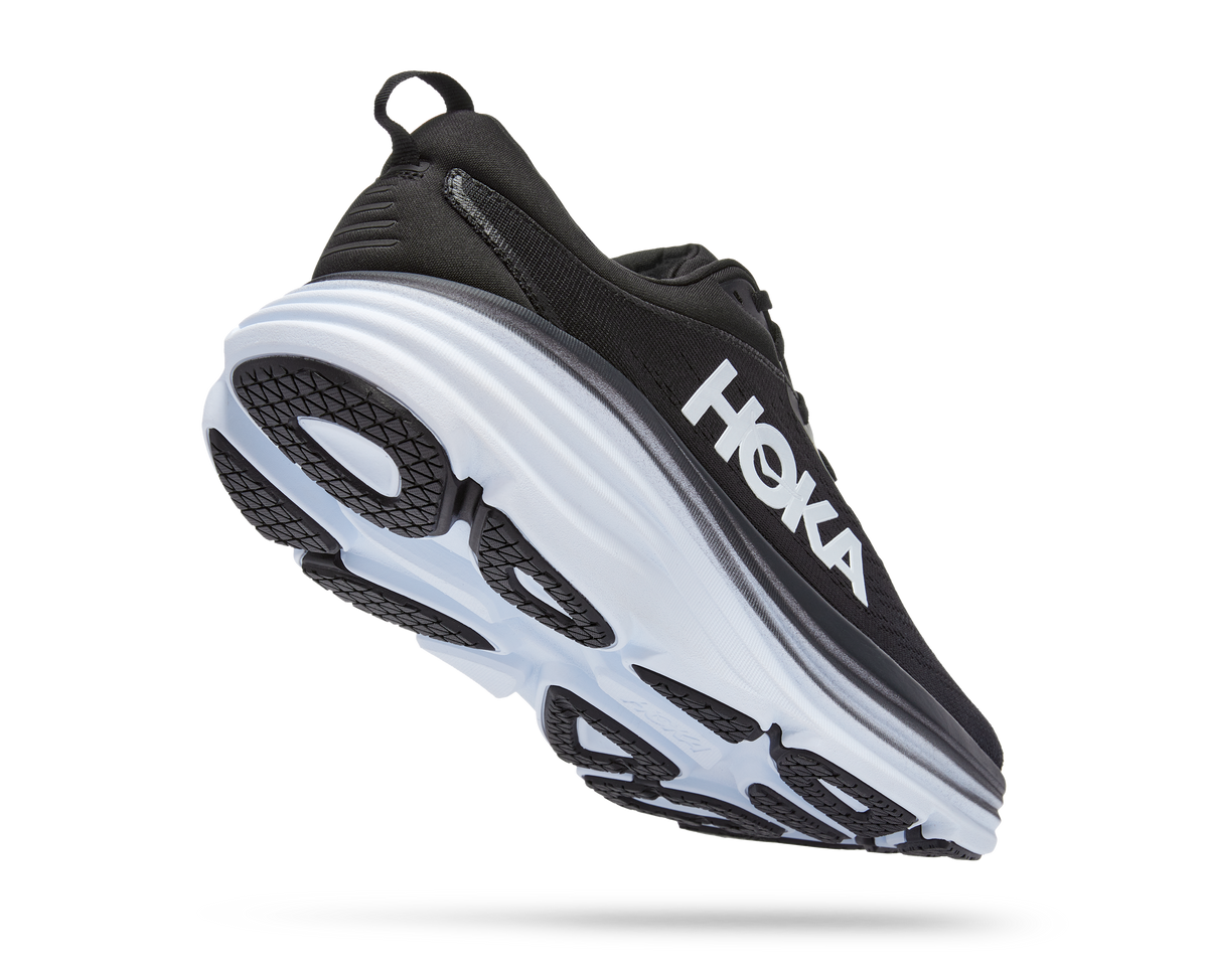 Hoka Mens Bondi 8 - Black/White (1123202-BWHT)
