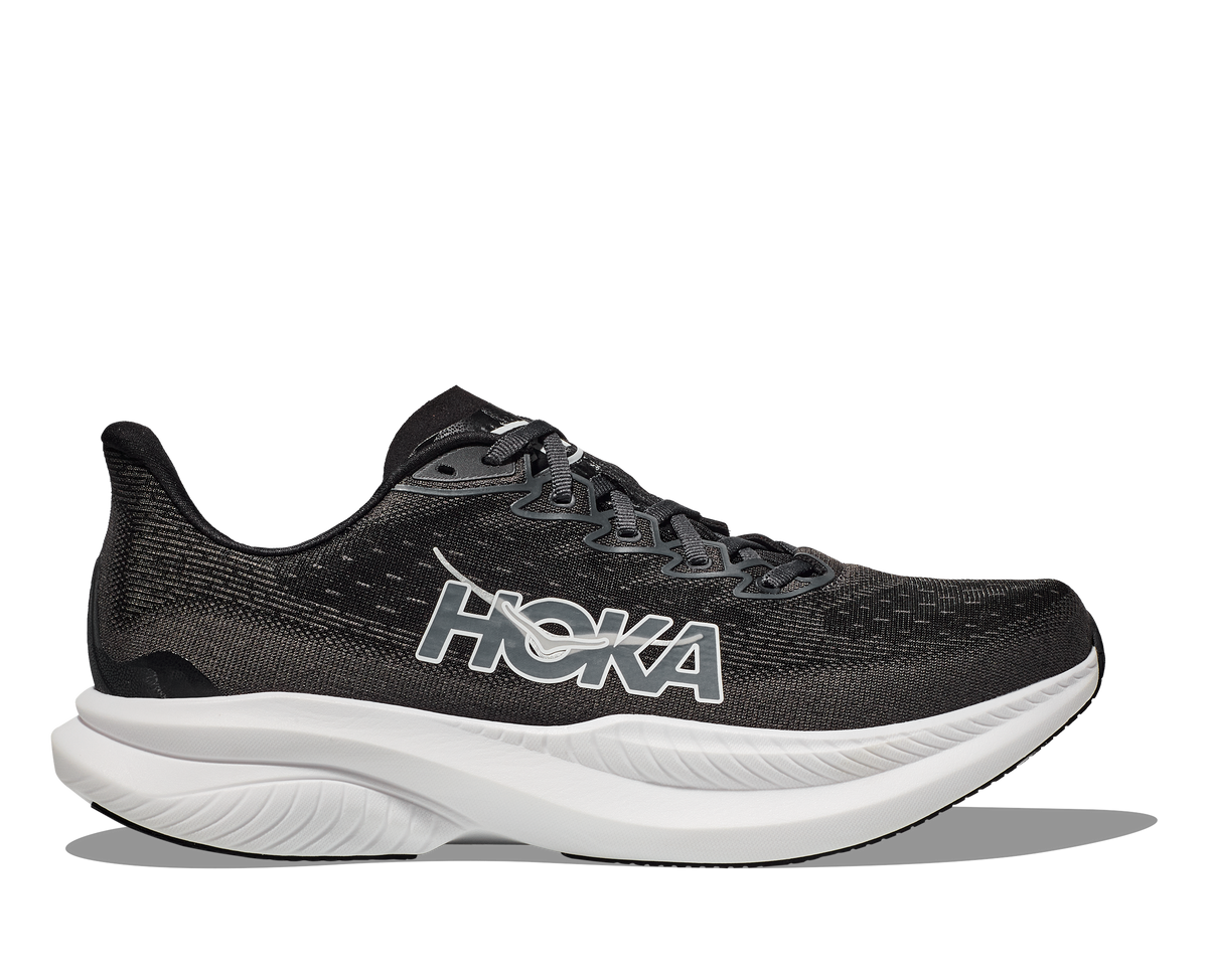 HOKA Men's Mach 6 - BLACK / WHITE (Wide)
