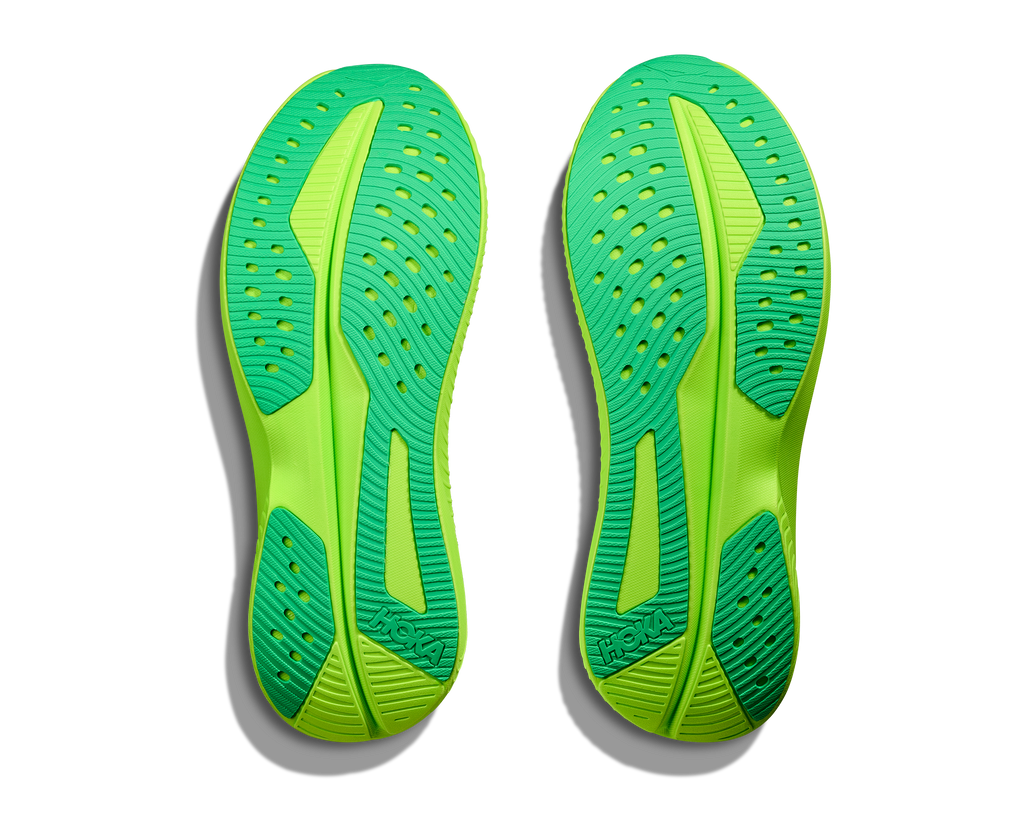HOKA Men's Mach 6 - WHITE / NEON LIME
