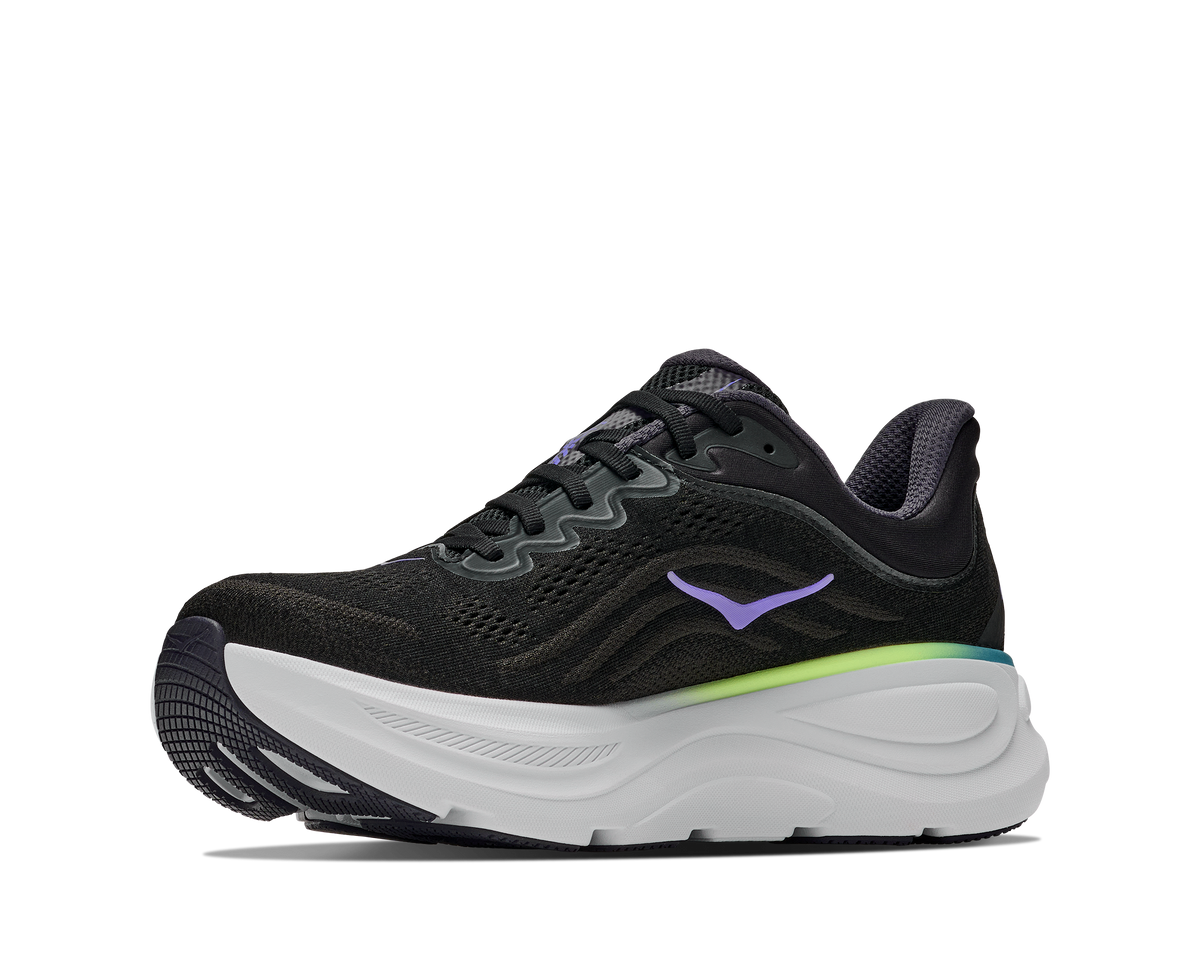HOKA Men's Bondi 9 - BLACK / NEON YUZU