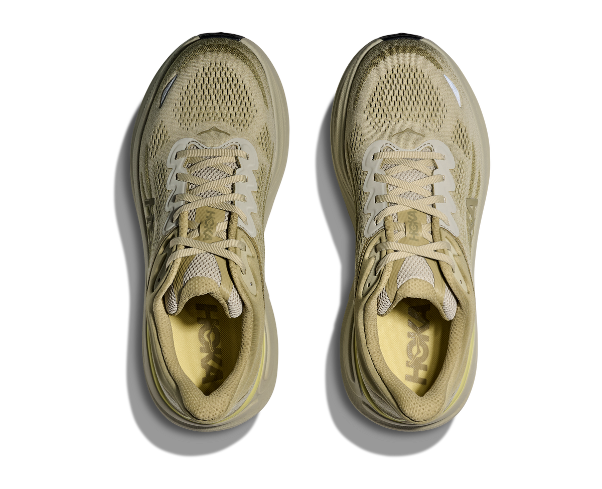 HOKA Men's Bondi 9 - GRASSLAND / OYSTER MUSHROOM (Wide)