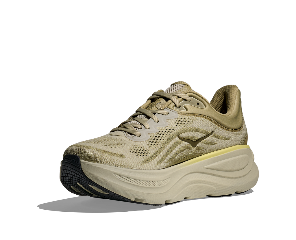 HOKA Men's Bondi 9 - GRASSLAND / OYSTER MUSHROOM (Wide)