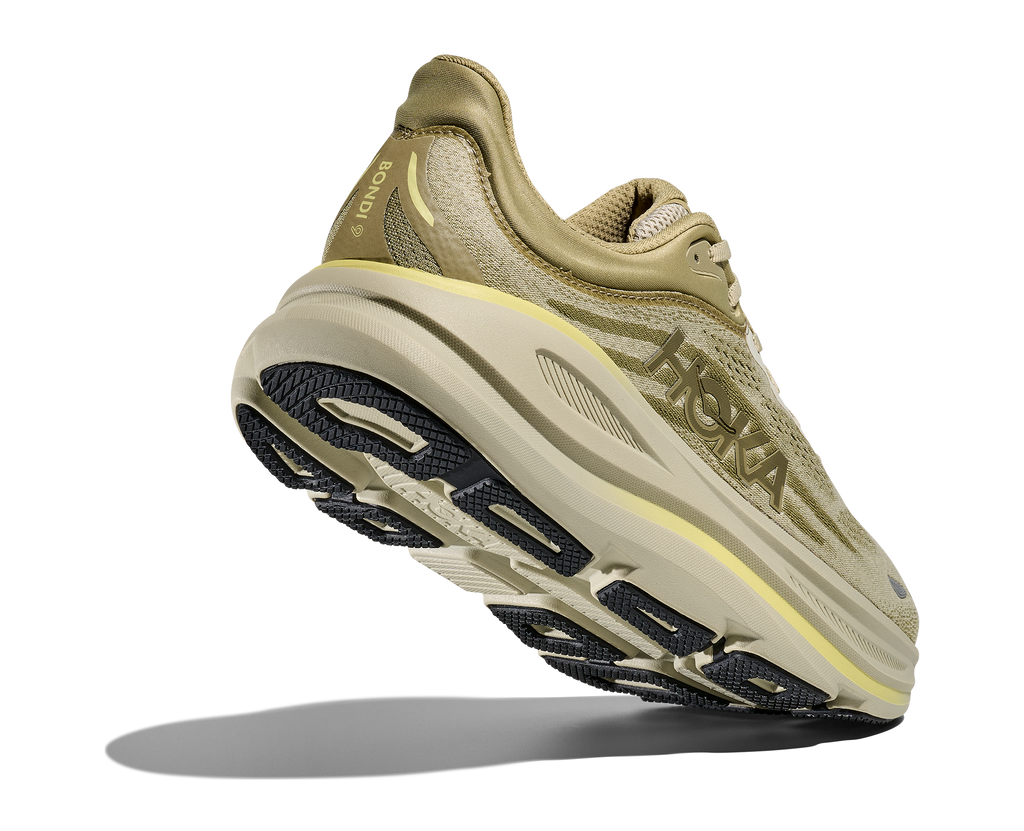 HOKA Men's Bondi 9 - GRASSLAND / OYSTER MUSHROOM (Wide)