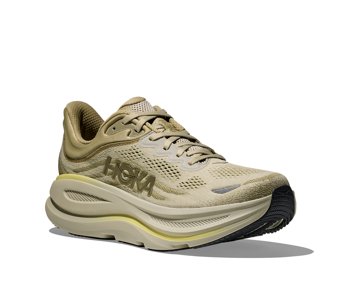 HOKA Men's Bondi 9 - GRASSLAND / OYSTER MUSHROOM (Wide)