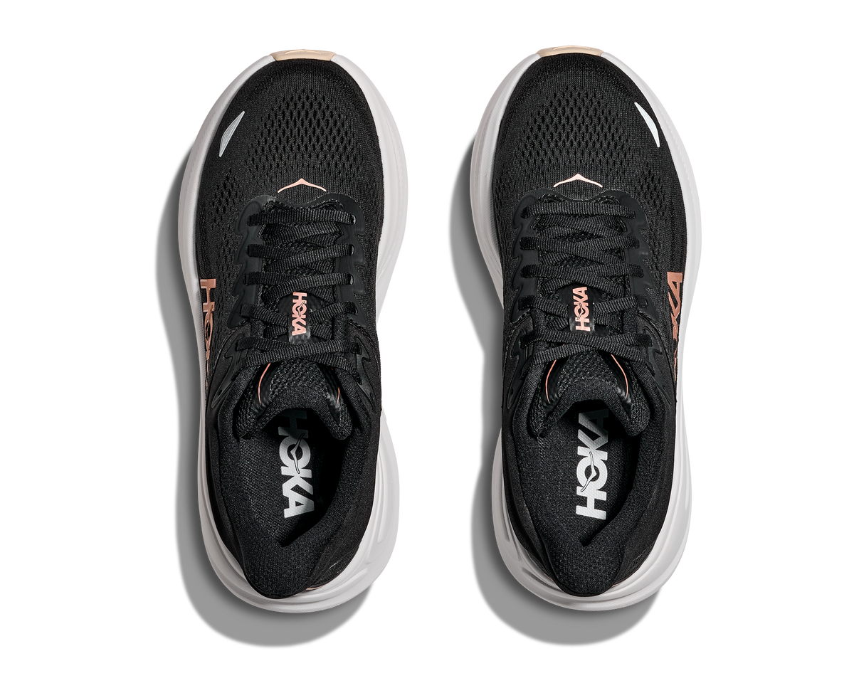 HOKA Women's Bondi 9 - BLACK / ROSE GOLD