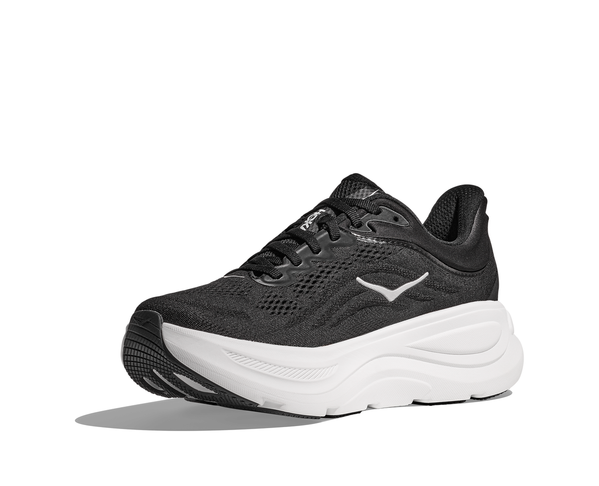 HOKA Women's Bondi 9 - BLACK / WHITE (Wide)