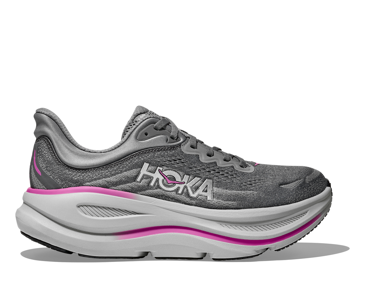 HOKA Women's Bondi 9 - GALACTIC GREY / ASTEROID