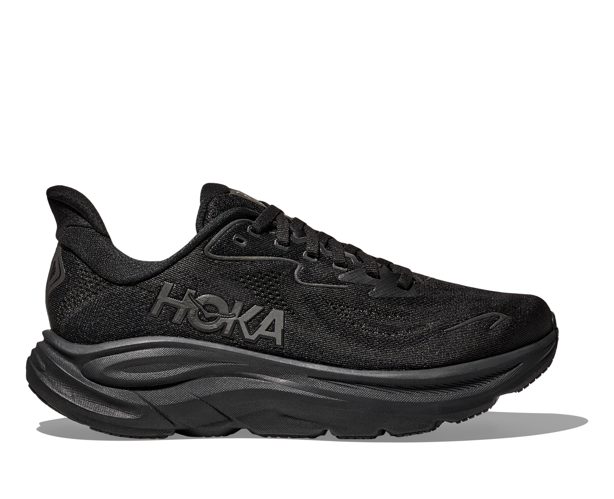 HOKA Men's Clifton 10 - BLACK / BLACK (Wide)