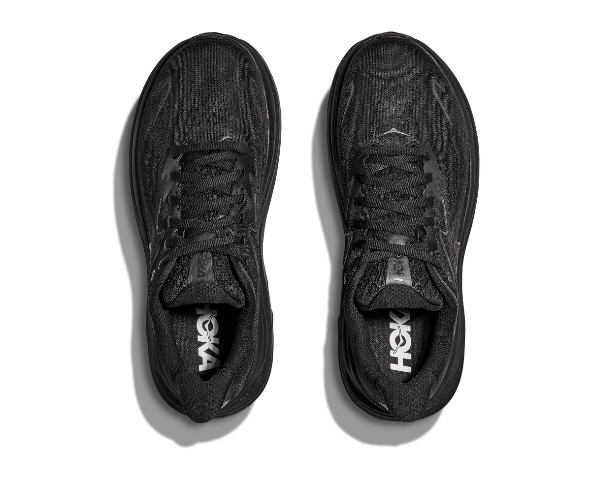 HOKA Men's Clifton 10 - BLACK / BLACK (Wide)