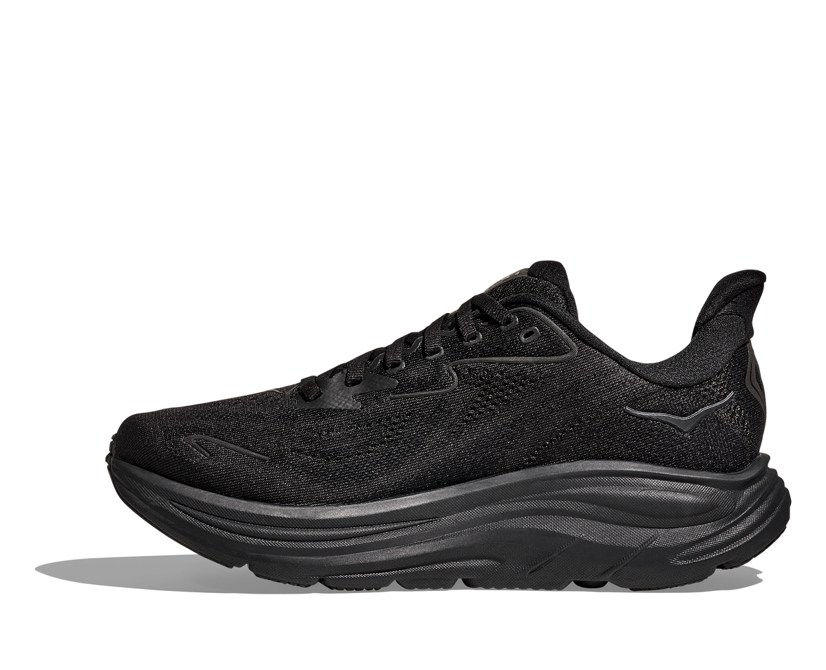 HOKA Men's Clifton 10 - BLACK / BLACK (Wide)