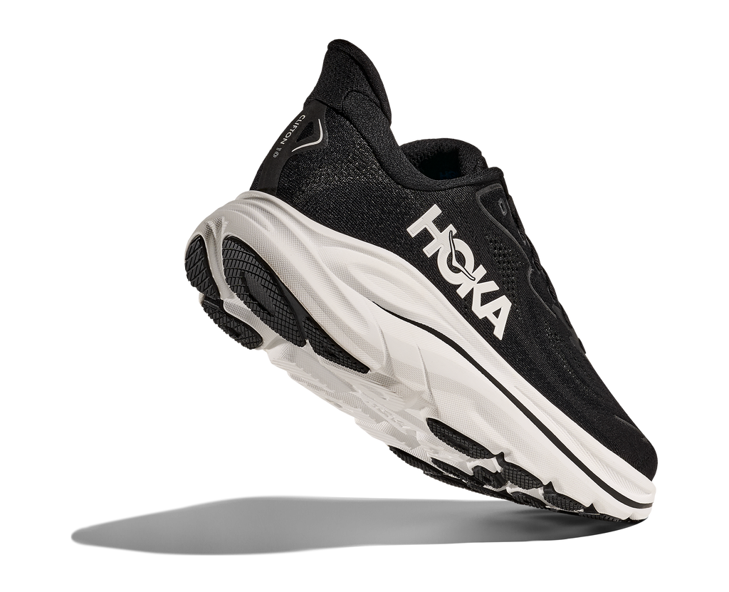 HOKA Men's Clifton 10 - BLACK / WHITE (Wide)