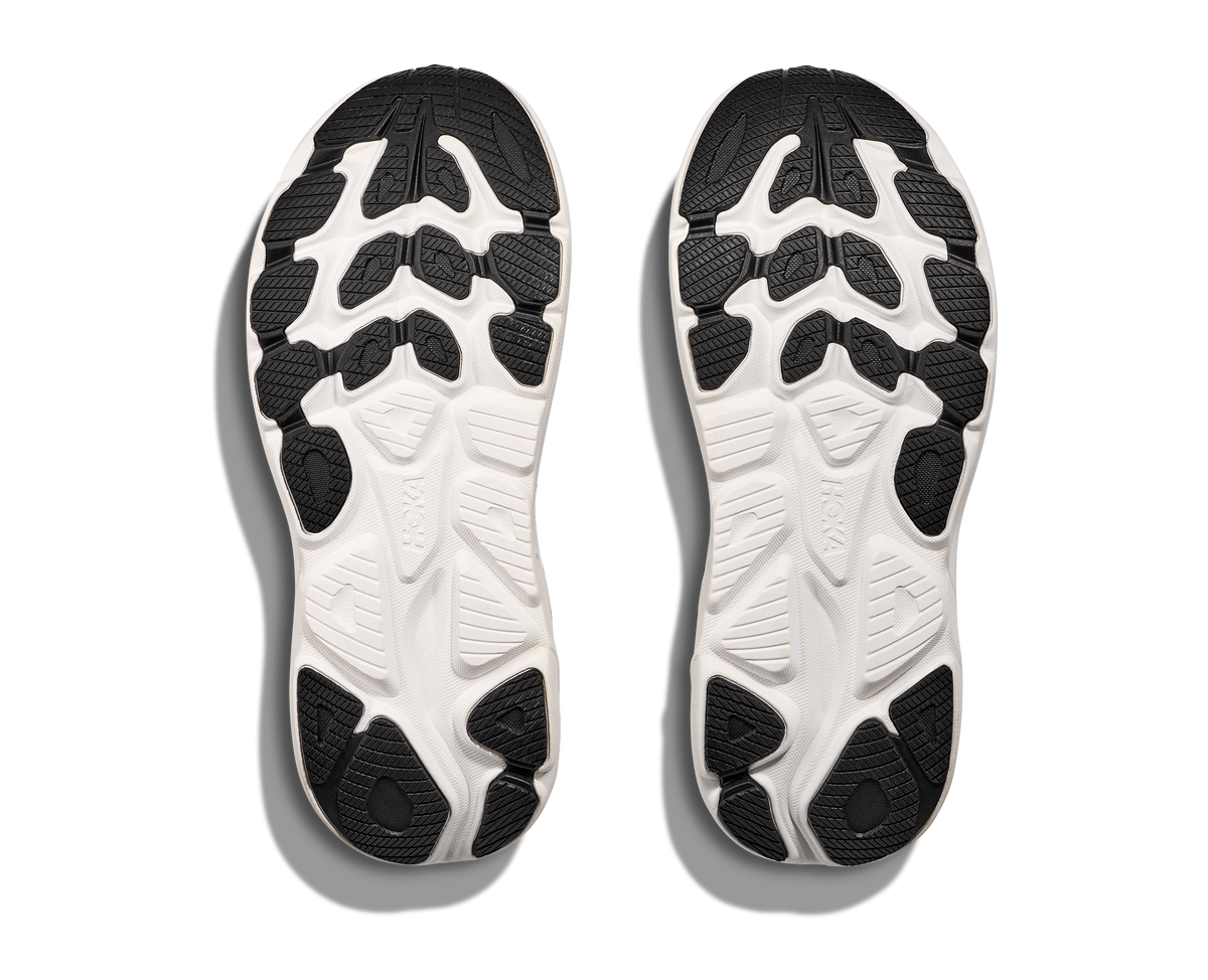 HOKA Men's Clifton 10 - BLACK / WHITE (Wide)
