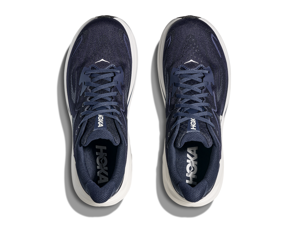 HOKA Men's Clifton 10 - NAVY / WHITE (Wide)