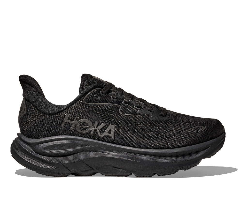 HOKA Women's Clifton 10 - BLACK / BLACK (Wide)