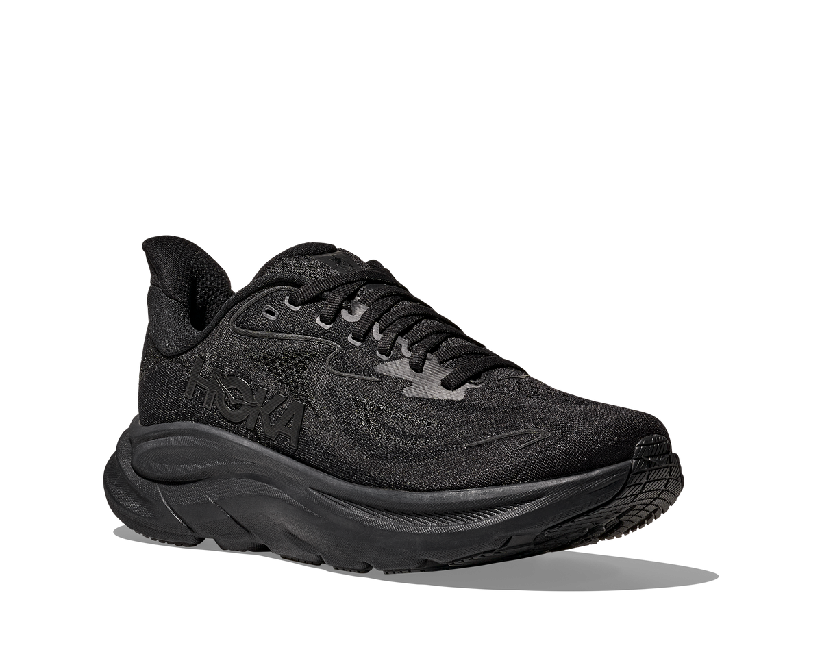 HOKA Women's Clifton 10 - BLACK / BLACK (Wide)