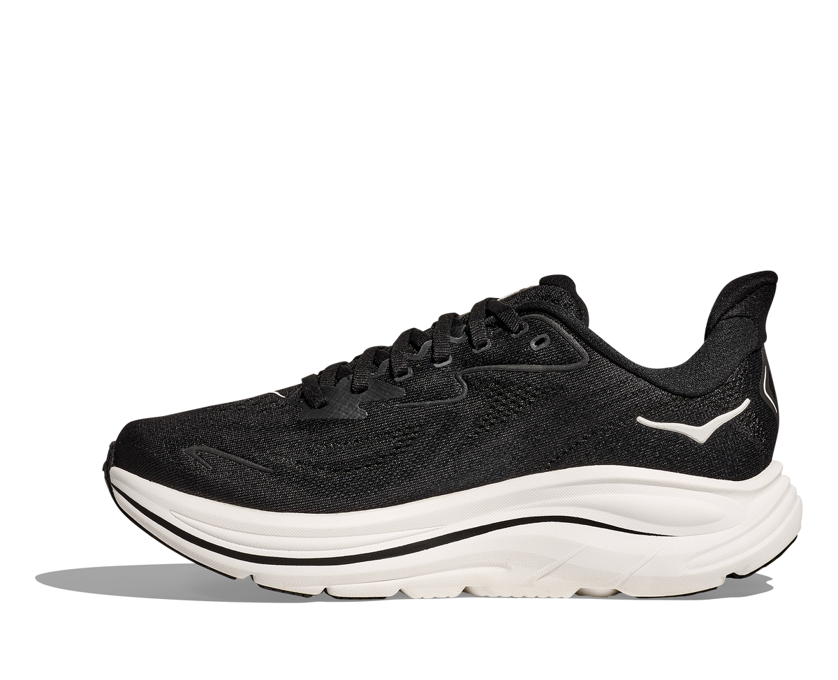 HOKA Women's Clifton 10 - BLACK / WHITE