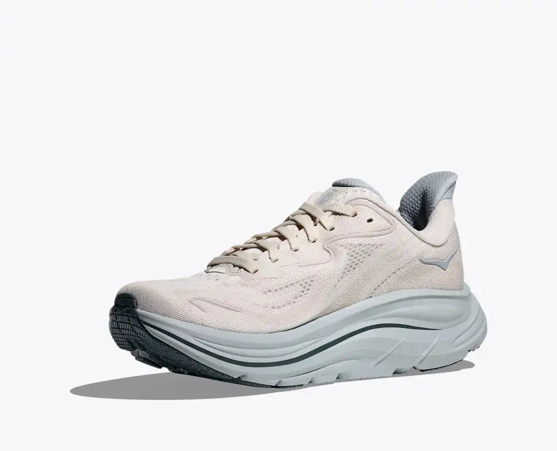 HOKA Women's Clifton 10 - GROUT / MINERAL BLUE (Wide)