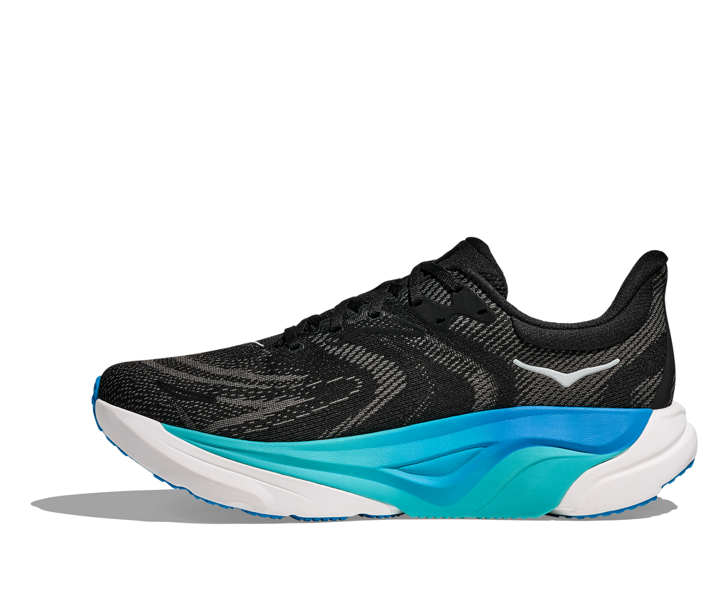 HOKA Men's Arahi 8 - BLACK / SKYWARD BLUE (Wide)