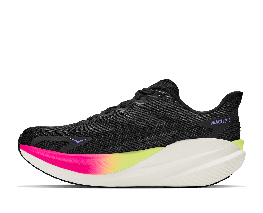 HOKA Women's Mach X 3 - BLACK / NEON NEBULA