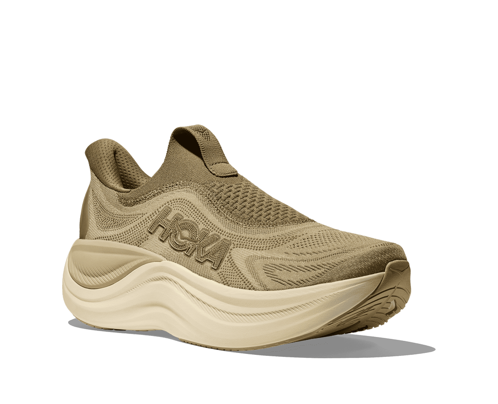 HOKA Men's Skyward Laceless - GRASSLAND / WILD MUSHROOM