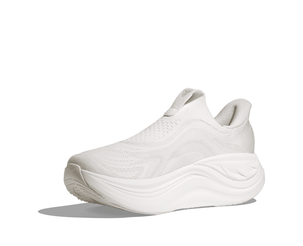 HOKA Men's Skyward Laceless - WHITE / WHITE