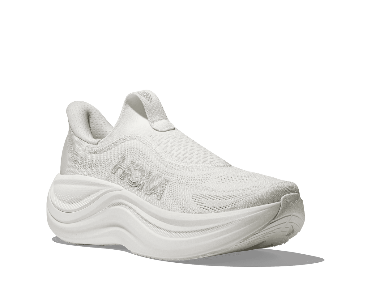HOKA Women's Skyward Laceless - WHITE / WHITE