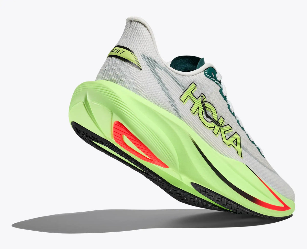 HOKA Men's Mach 7 - FROST / NEON YUZU