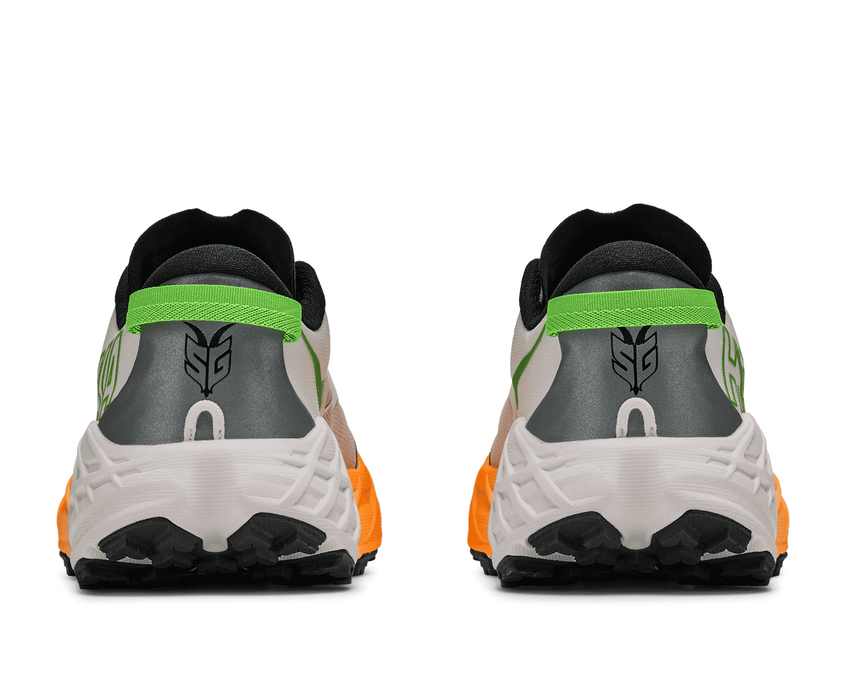 HOKA Men's Speedgoat 7 - FROST / NEON TANGERINE