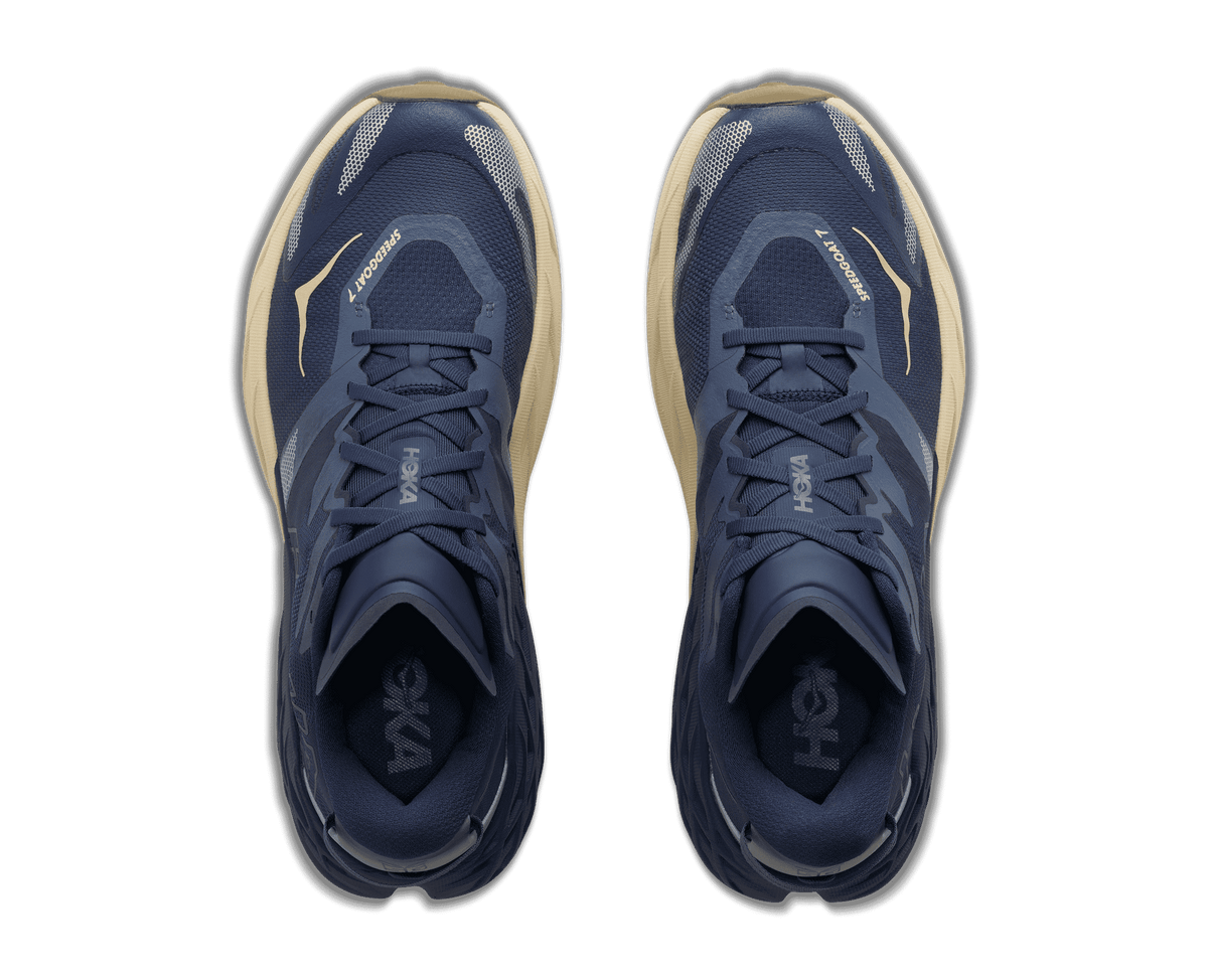HOKA Men's Speedgoat 7 - VARSITY NAVY / BARLEY FLOUR
