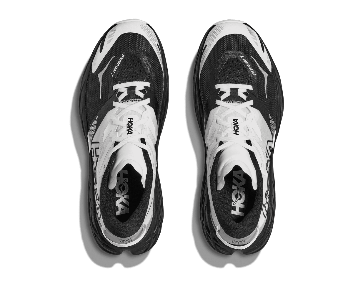 HOKA Men's Speedgoat 7 - BLACK / WHITE (Wide)