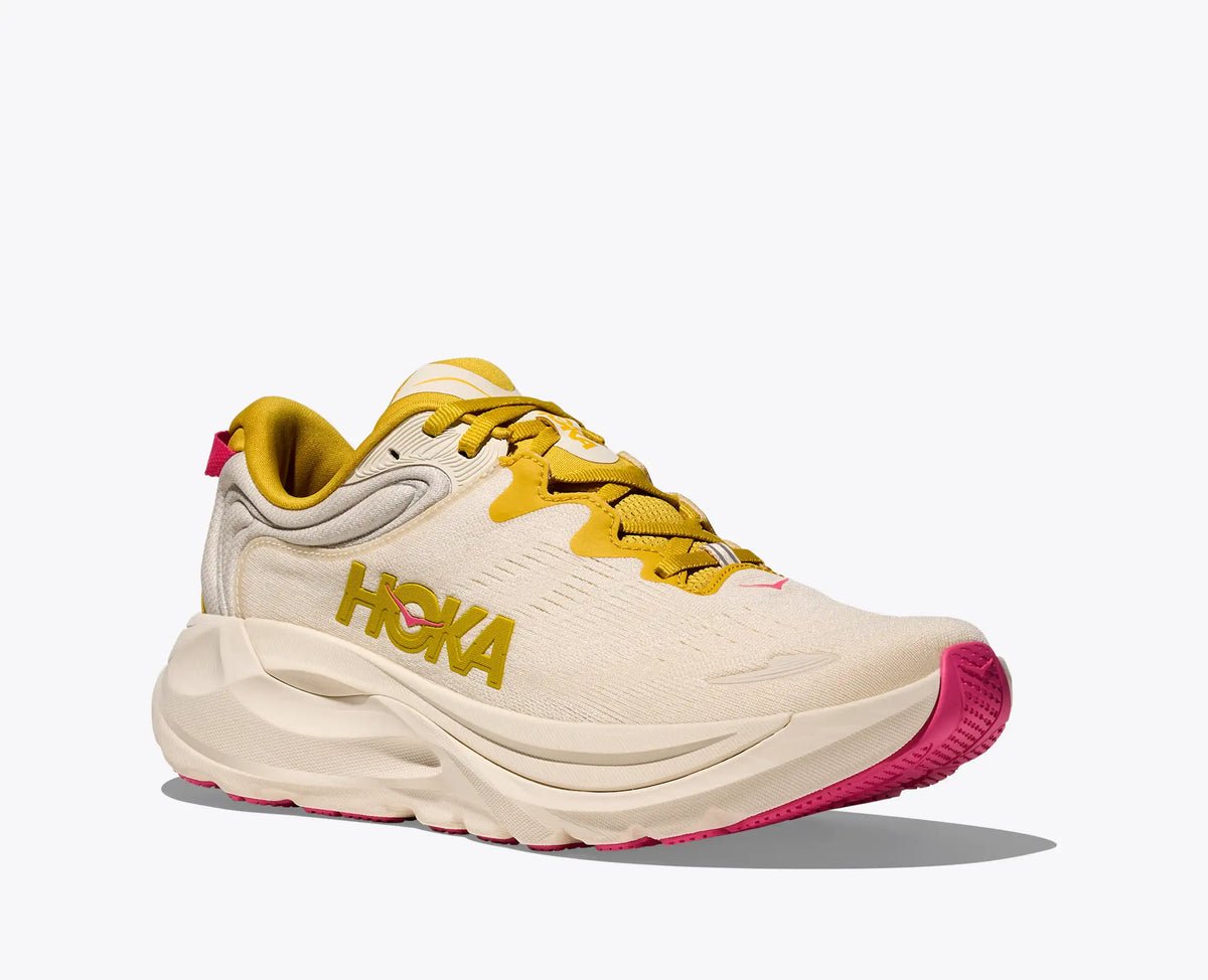 HOKA Women's Gaviota 6 - BIRCH / YELLOW GOLD (Wide)