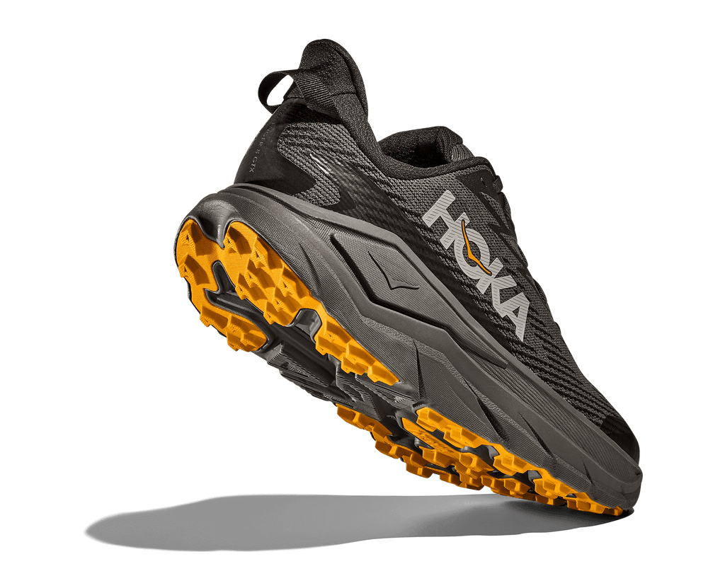 HOKA Men's Challenger 8 GTX - ASPHALT GREY / VARSITY YELLOW