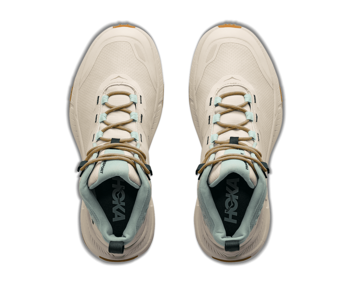 HOKA Women's Transport Hike GTX - ALABASTER / GLIMMERING BLUE