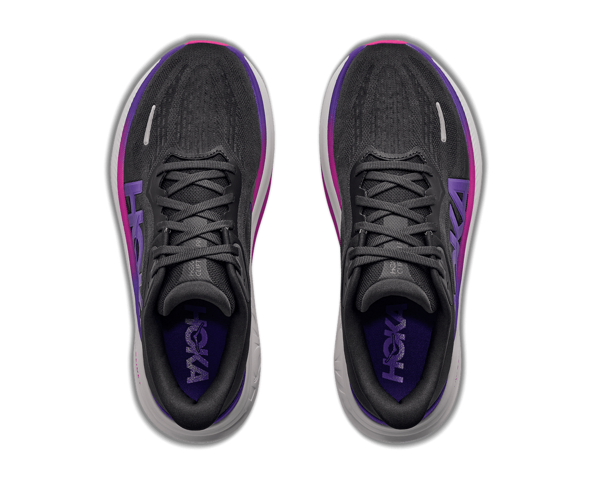 HOKA Women's Clifton Pro - CARBON BLACK / COSMIC PURPLE