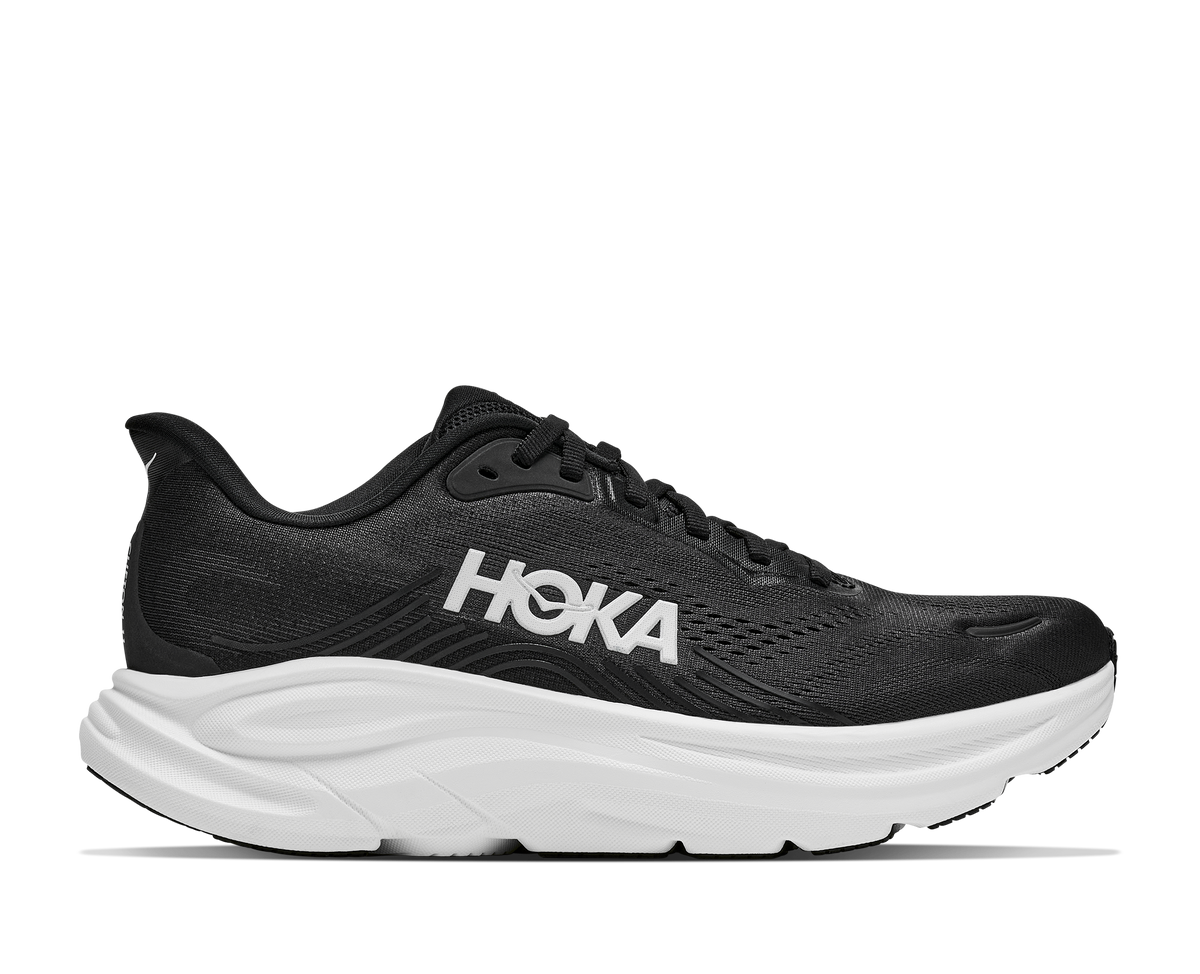 HOKA Men's CLIFTON 11 - BLACK / WHITE