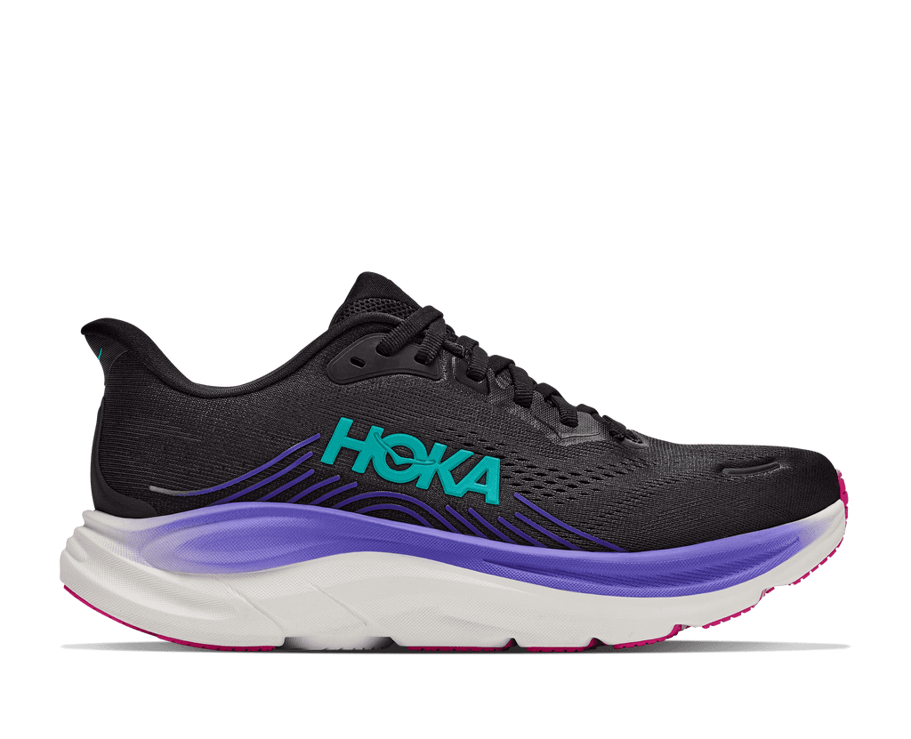 HOKA Women's Clifton 11 - BLACK / NEON NEBULA