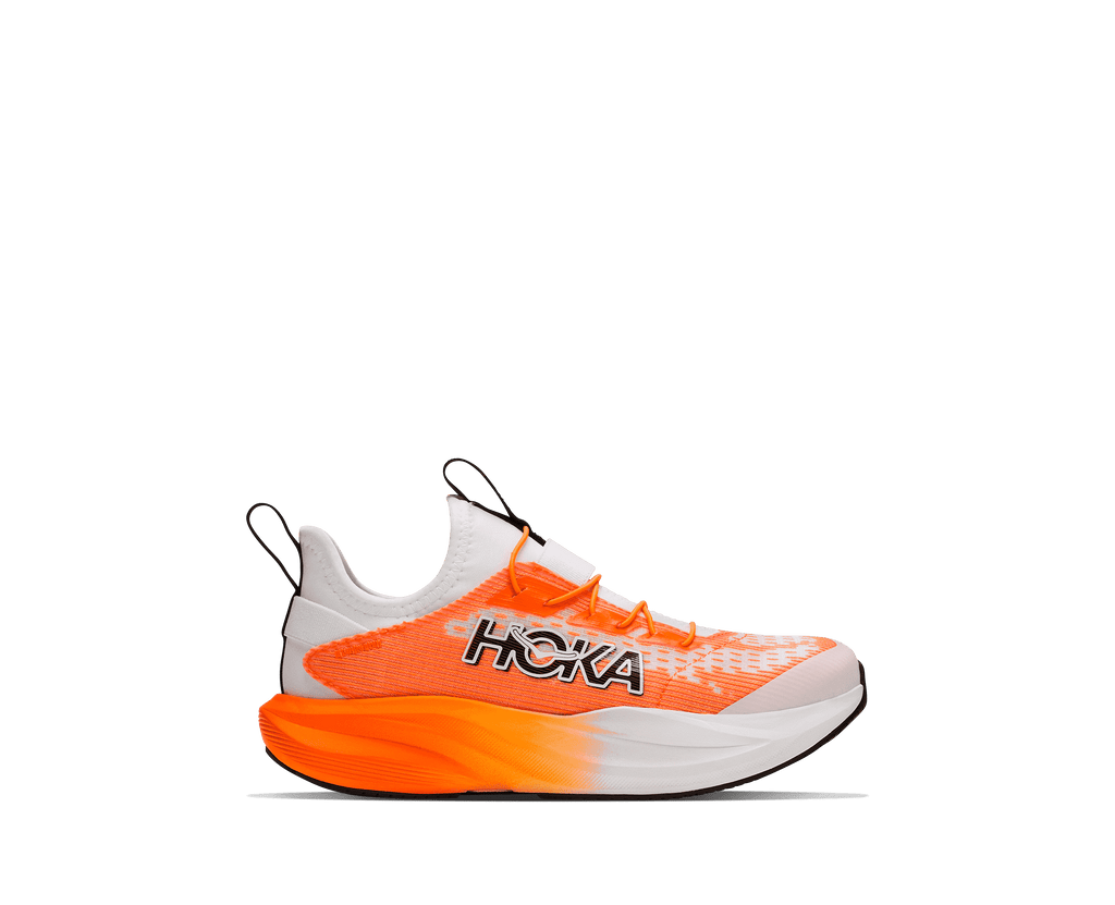HOKA Unisex Mach 7 - FROST / NEON TANGERINE