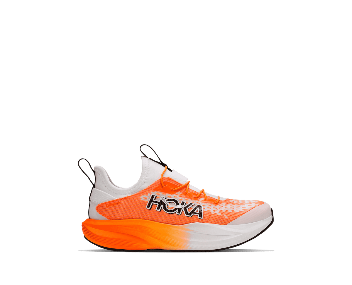 HOKA Unisex Mach 7 - FROST / NEON TANGERINE