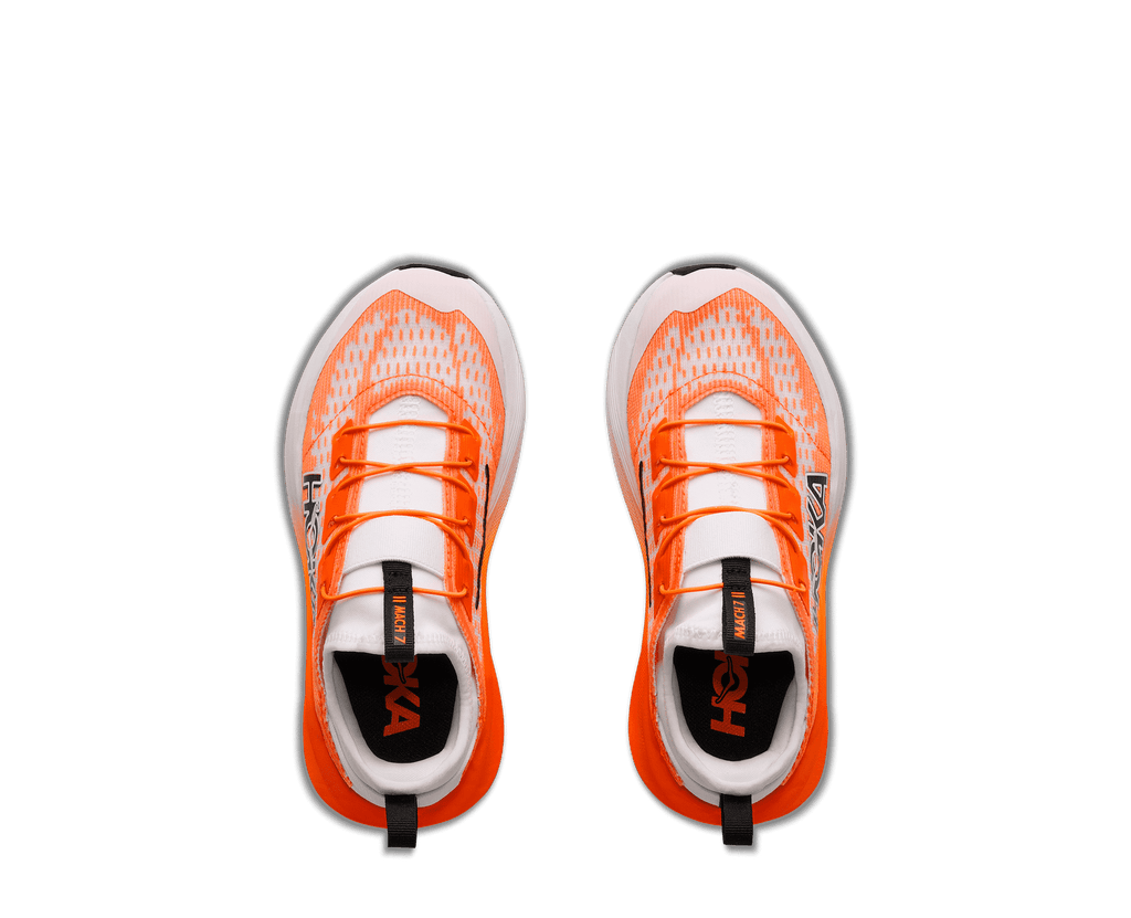 HOKA Unisex Mach 7 - FROST / NEON TANGERINE