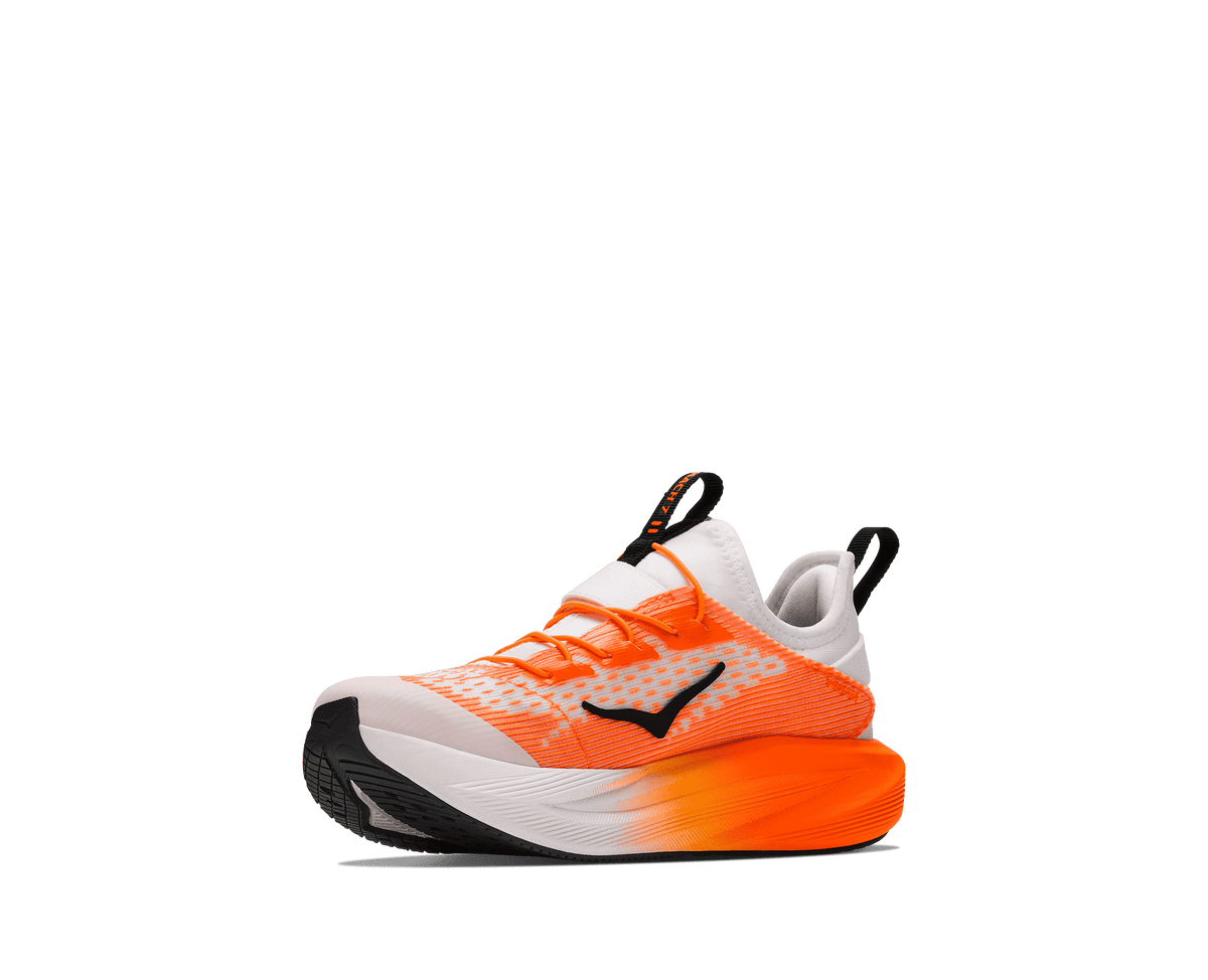 HOKA Unisex Mach 7 - FROST / NEON TANGERINE