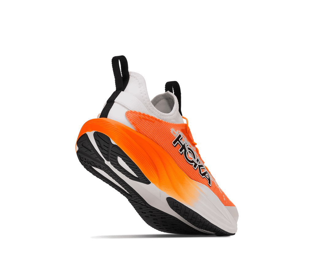 HOKA Unisex Mach 7 - FROST / NEON TANGERINE