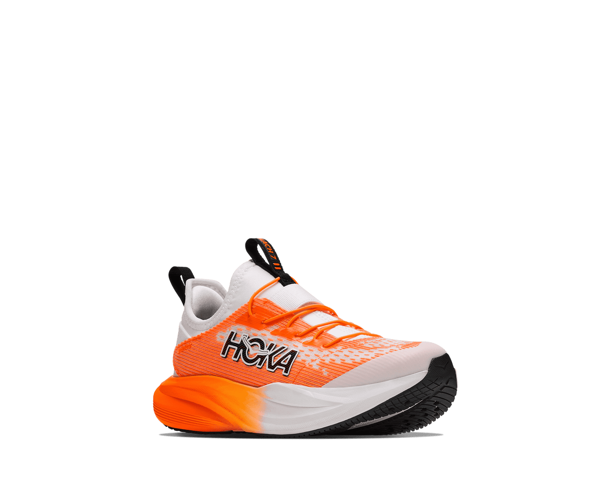 HOKA Unisex Mach 7 - FROST / NEON TANGERINE