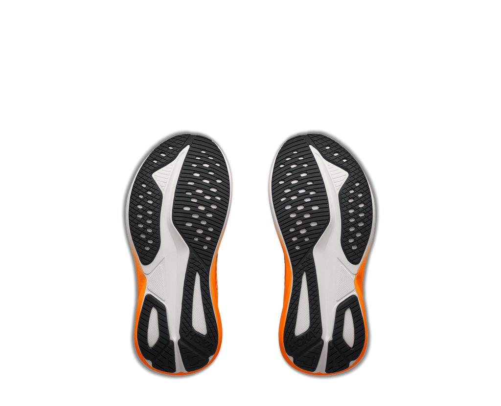 HOKA Unisex Mach 7 - FROST / NEON TANGERINE