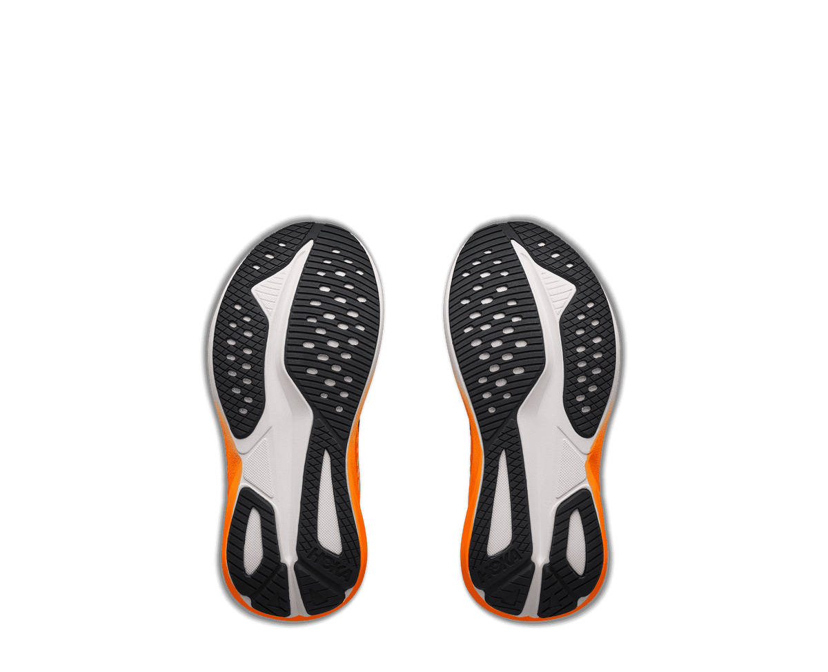 HOKA Unisex Mach 7 - FROST / NEON TANGERINE