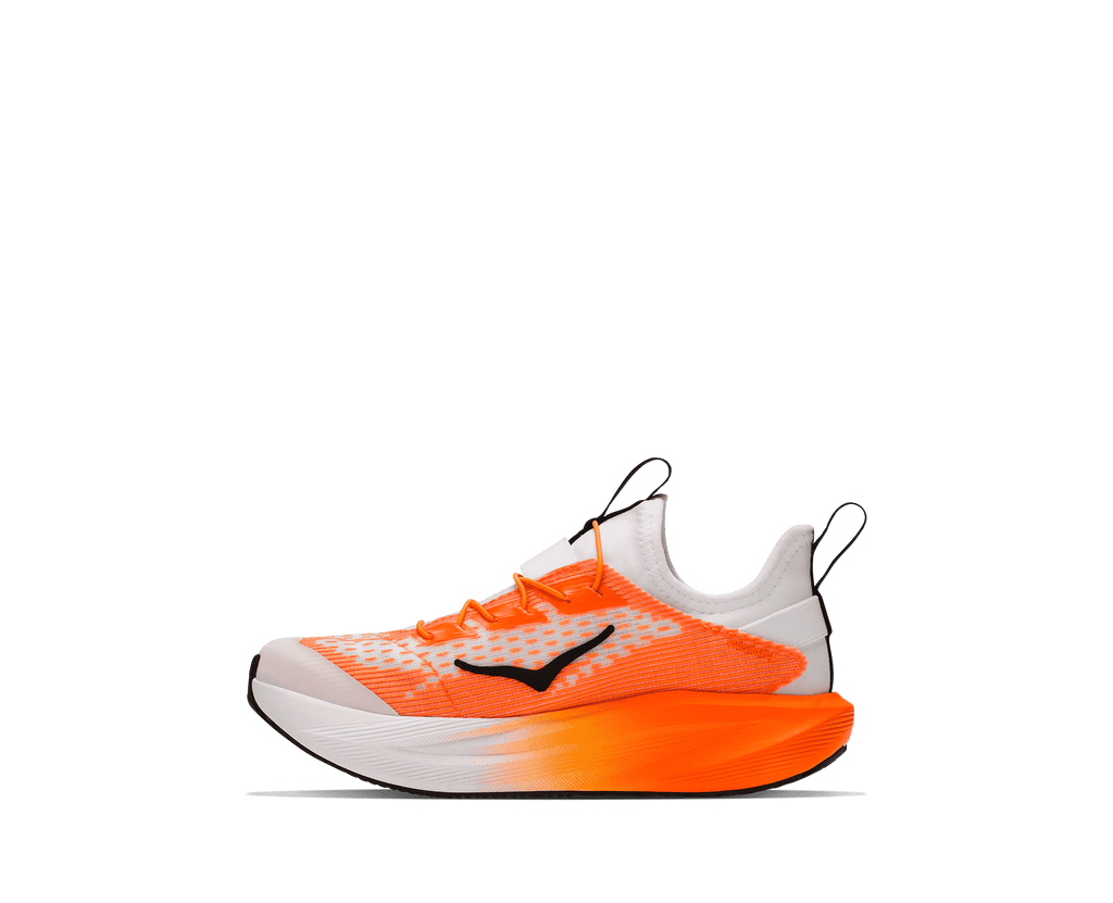 HOKA Unisex Mach 7 - FROST / NEON TANGERINE