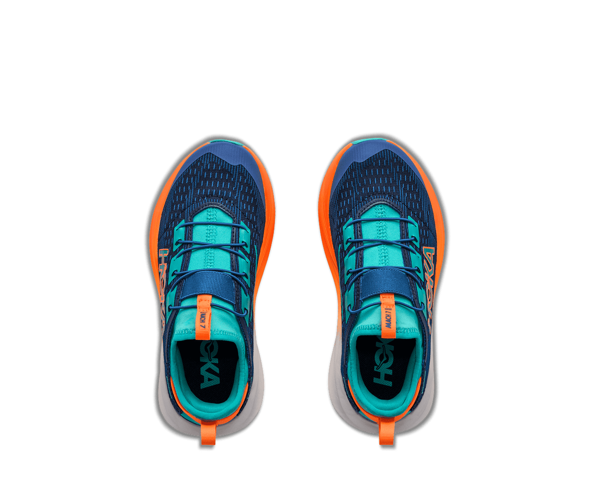 HOKA Unisex Mach 7 - NIGHT GLOW BLUE / NEON TANGERINE