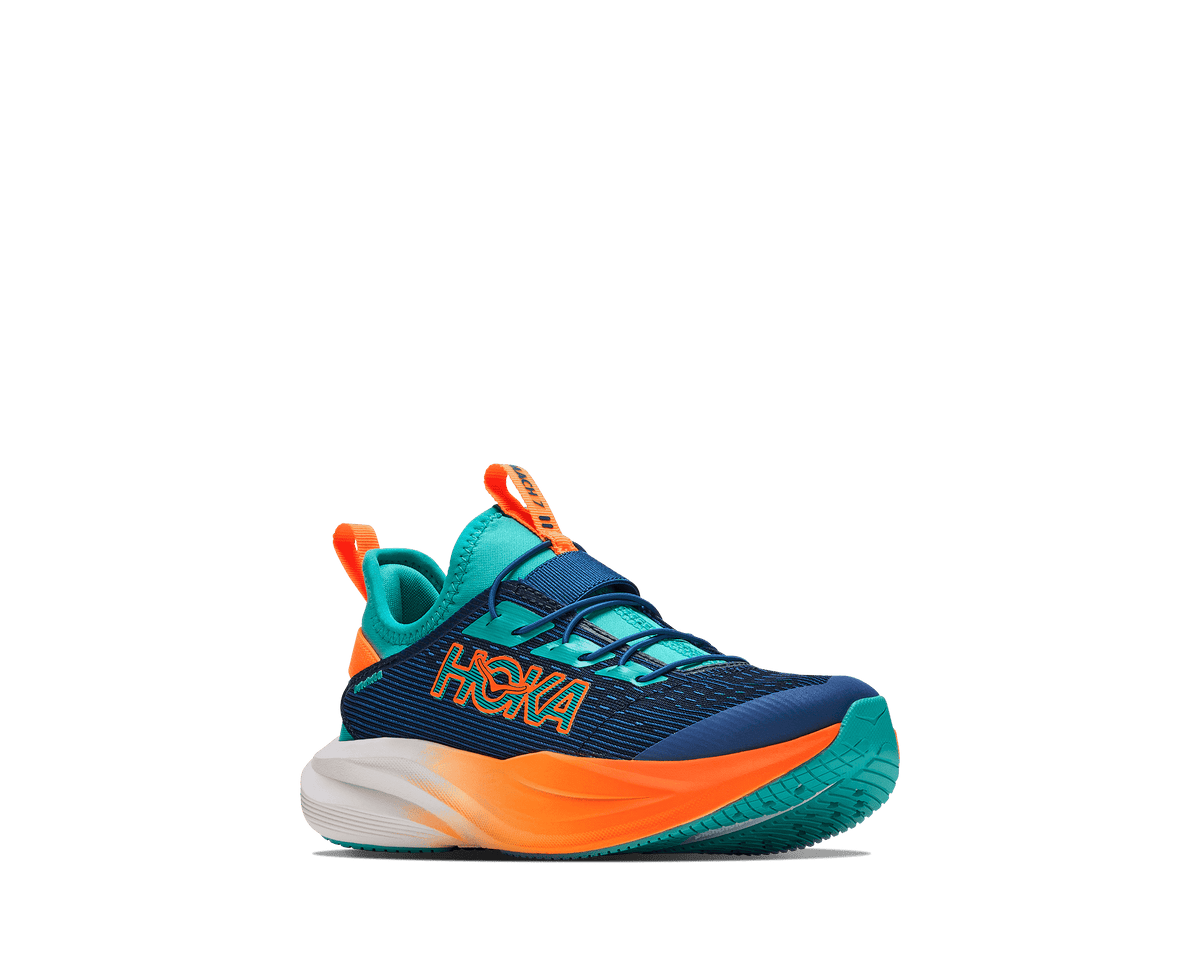 HOKA Unisex Mach 7 - NIGHT GLOW BLUE / NEON TANGERINE
